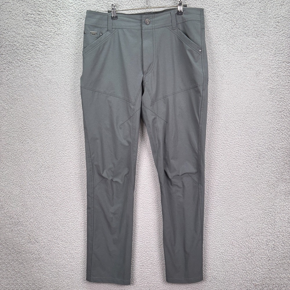 Kuhl Pants Mens 34x34 Gray Silencr Ripstop Outdoor Hiking Trail Camp Performance